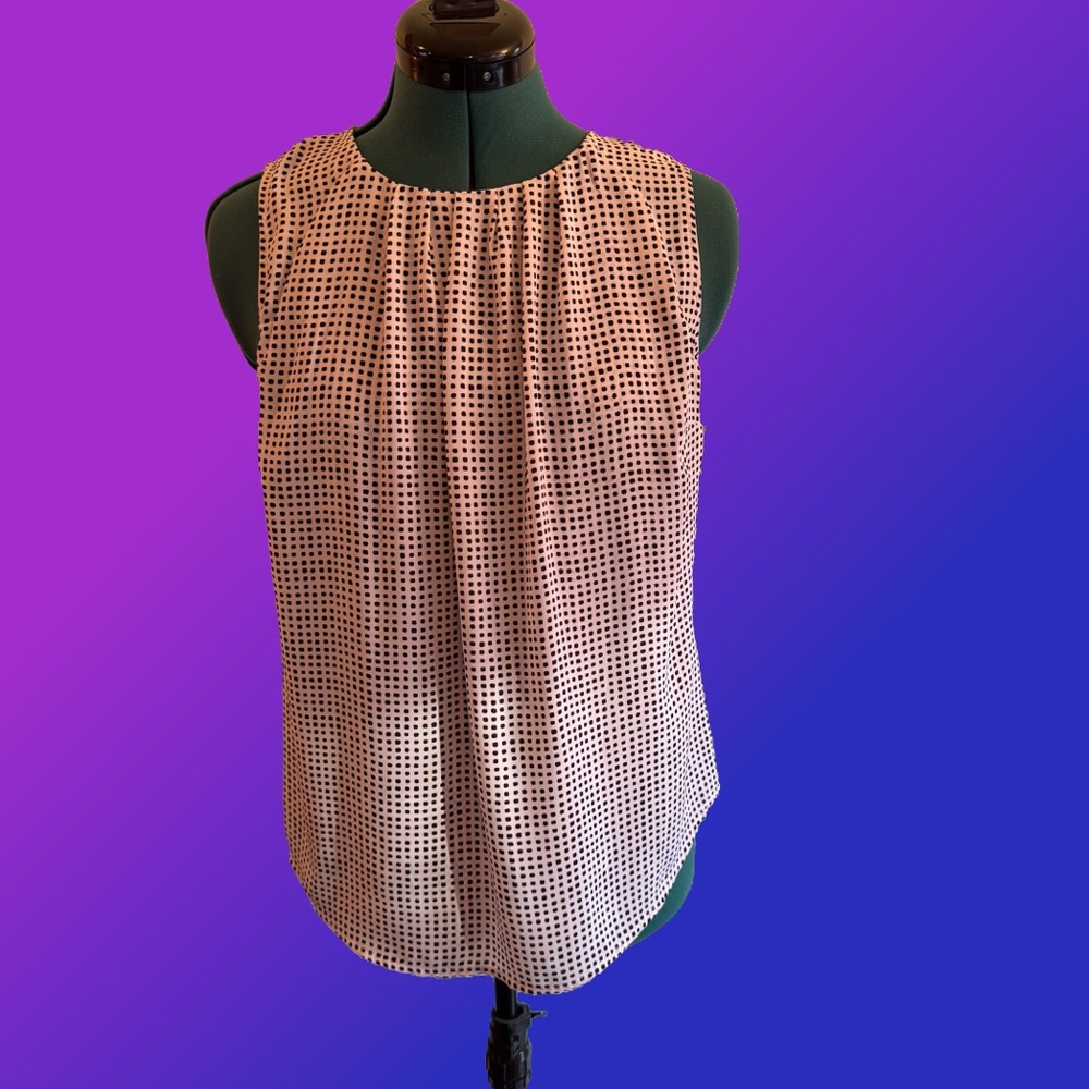 Polka dot sleeveless blouse - size small